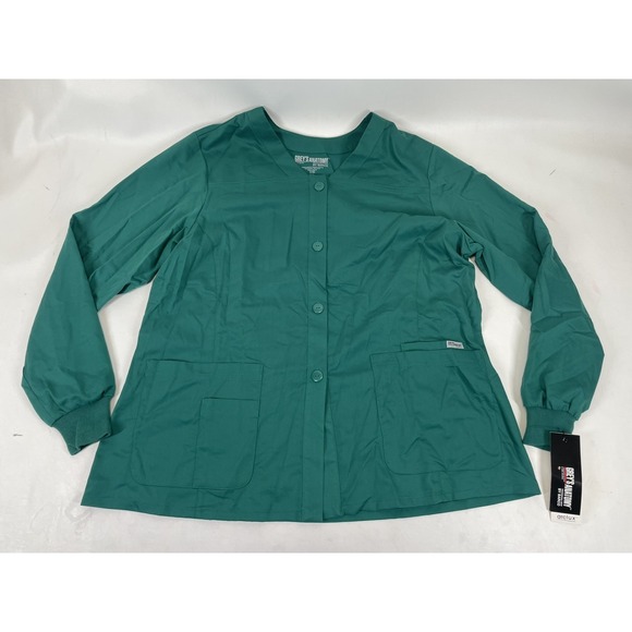 Barco One Tops - Greys Anatomy Barco Scrubs 4PKT Sporty Warmup Womens 2XL Hunter Green NWT